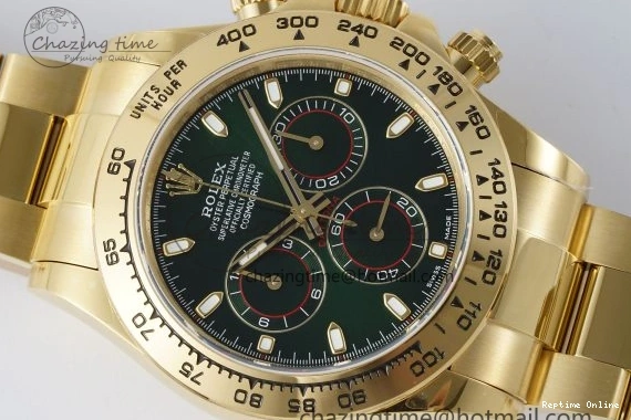 0502 Daytona 116508 QF 1:1 Best Edition Green Dial on YG Bracelet SA4130 V ComfortFit 1761